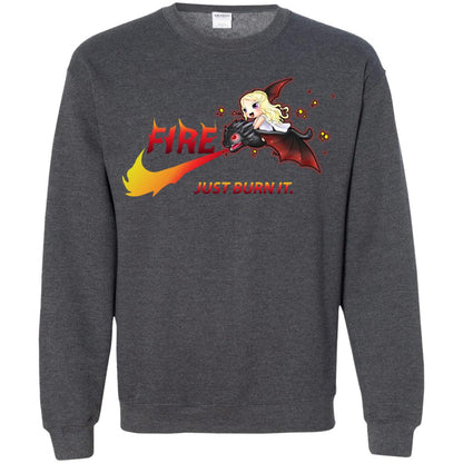 Fire Just Burn It Dany Drogon T-shirt Dark Heather