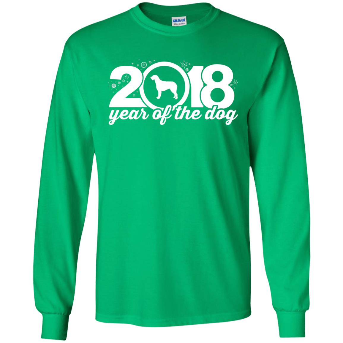 Irish Wolfhound Lover T-shirt 2018 Year Of The Dog New Year Irish Green