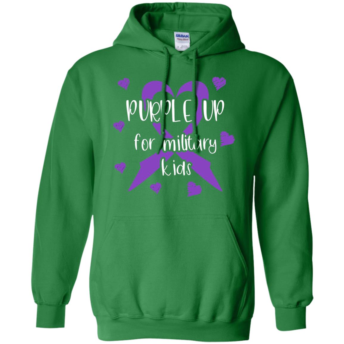 Purple Up For Military Kids Shirt Irish Green