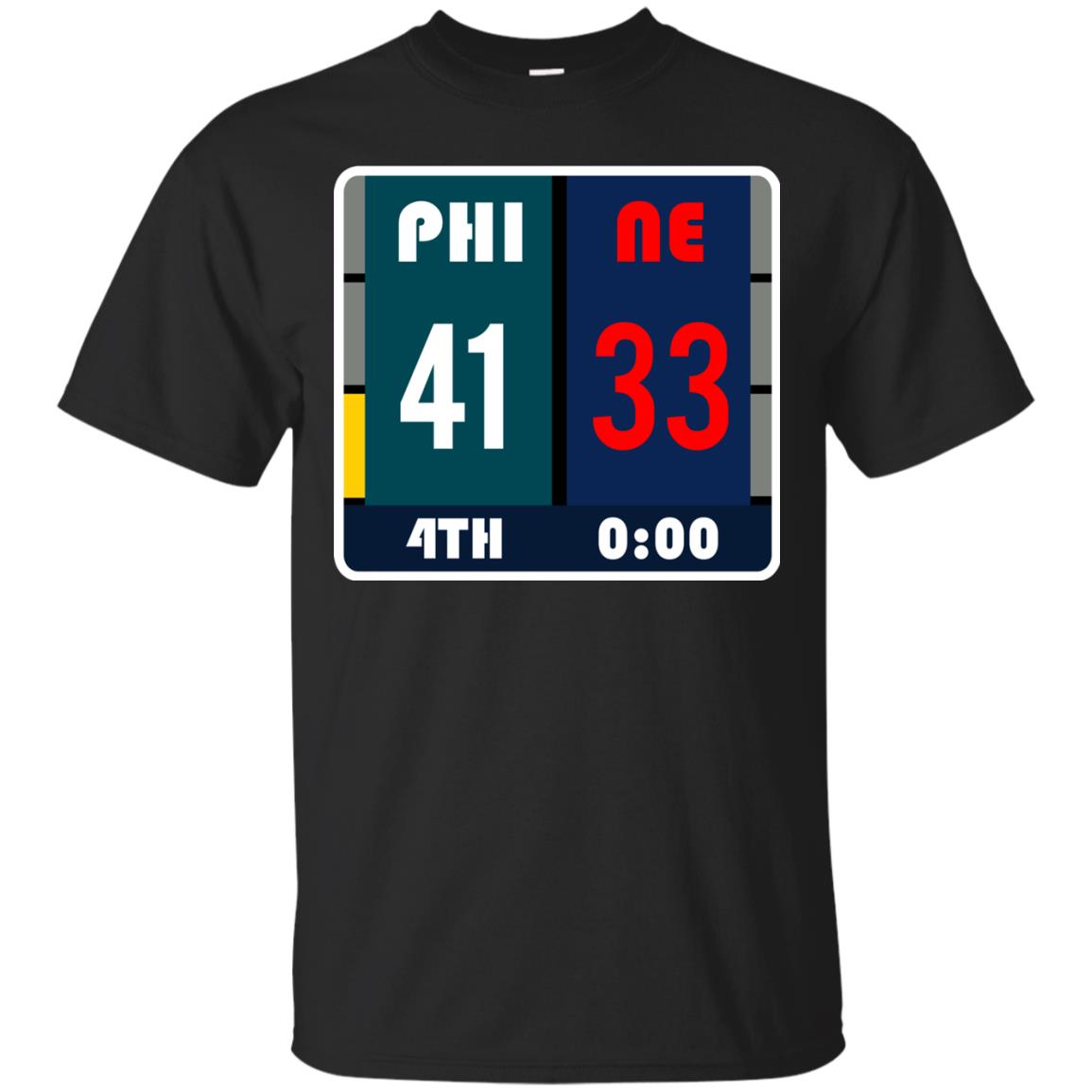 Football Philadelphia T-shirt Eagles Vs New England Black