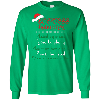 Christmas T-shirt Smartass Daughter Hated By Many Irish Green