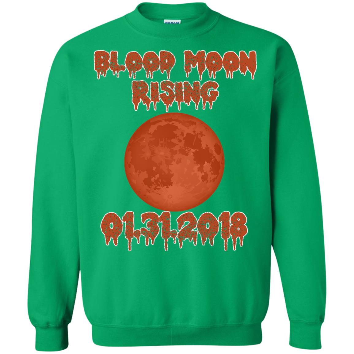Blood Moon Rising Total Lunar Eclipse T-shirt Funny Lunar Eclipse Irish Green