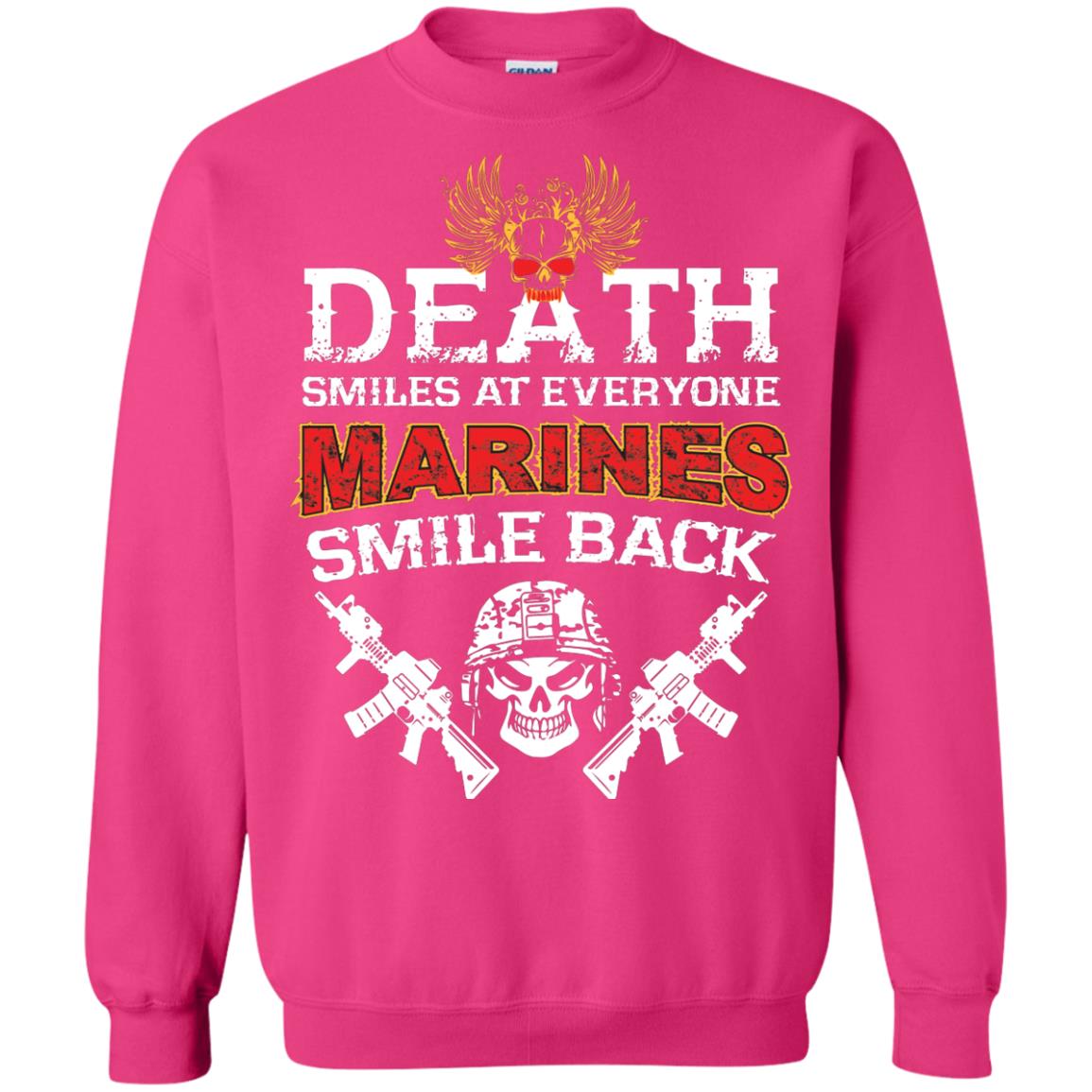 Death Smiles At Everyone Marines Smile Back Shirt Heliconia