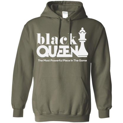 Black Queen The Most Powerful Piece In The Game Proud Black Woman T-shirt Military Green