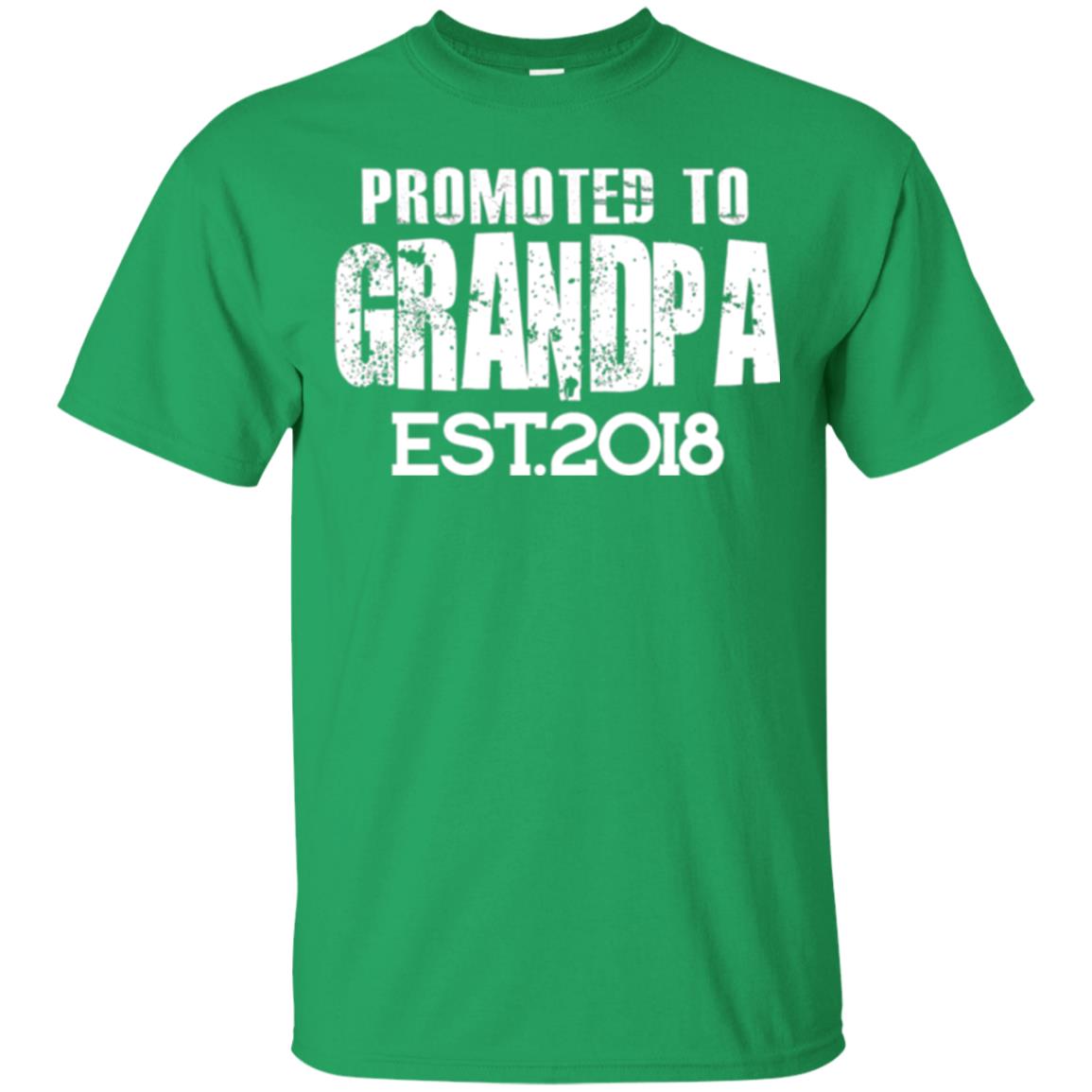 Papa T-shirt Promoted To Grandpa Est 2018 T-shirt Irish Green