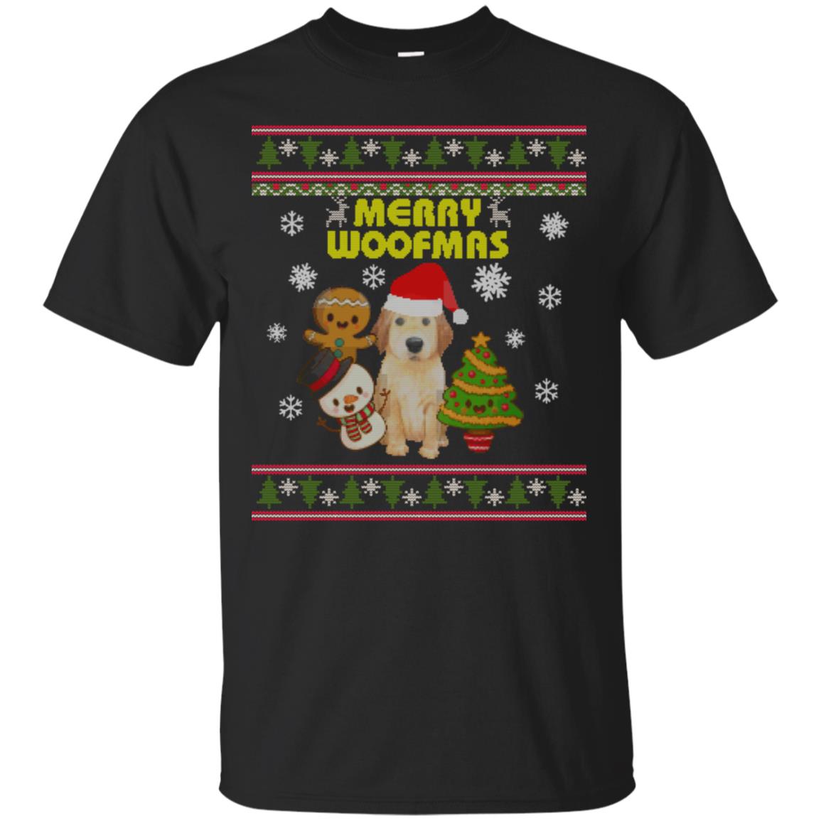 Merry Woofmas Dogs Lovers X-mas 2018 Gift Shirt Black