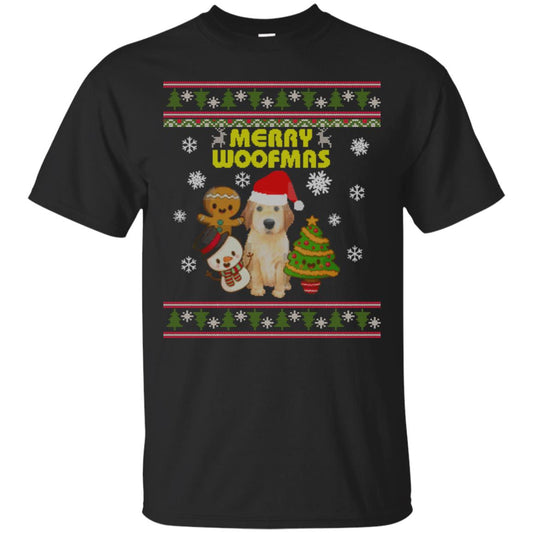 Merry Woofmas Dogs Lovers X-mas 2018 Gift Shirt Black