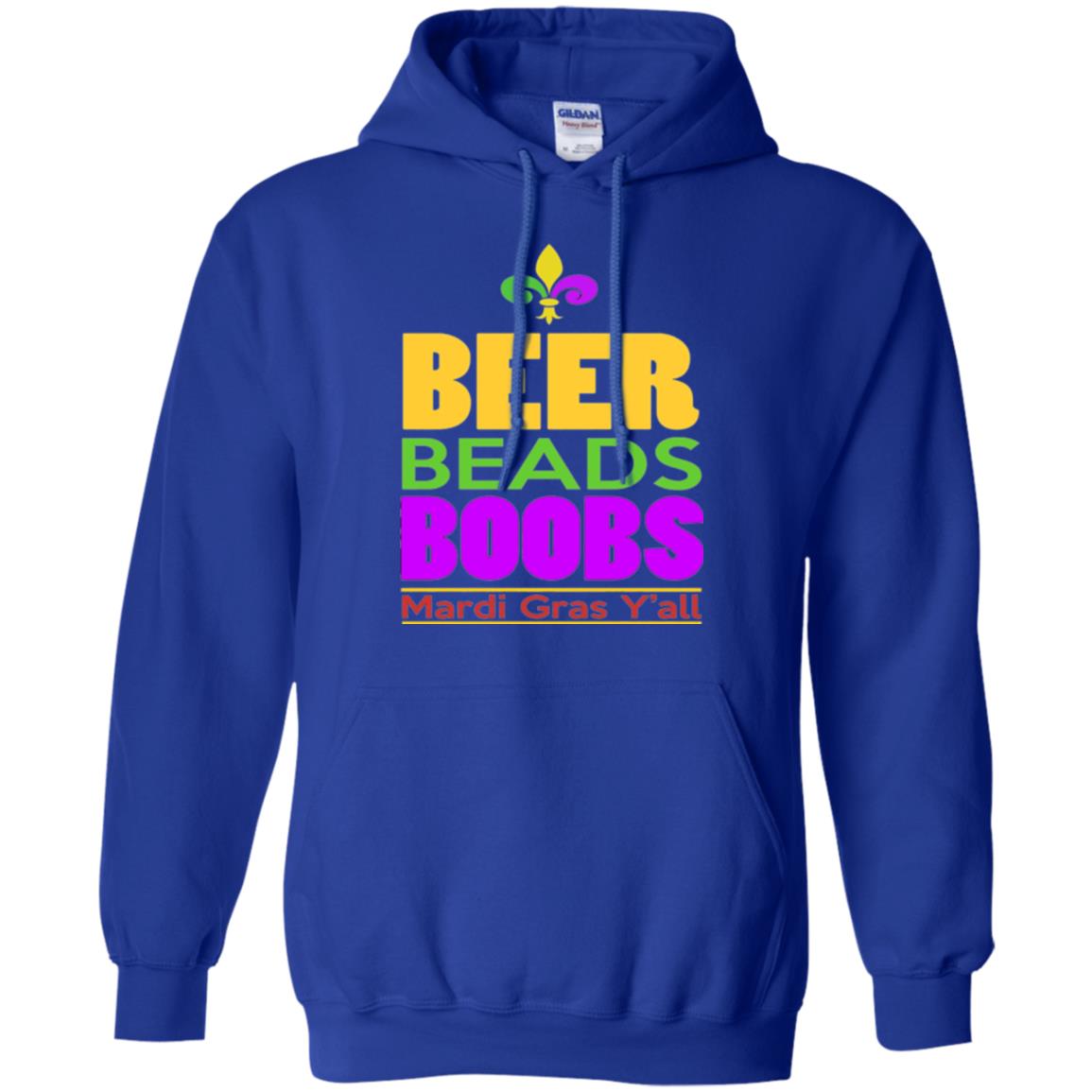 Mardi Gras T-shirt Beer Beads Boobs Royal