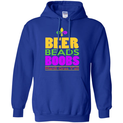 Mardi Gras T-shirt Beer Beads Boobs Royal