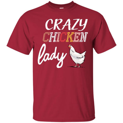 Crazy Chicken Lady Chicken Shirt For Girls Womens Cardinal