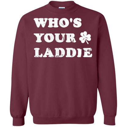 Whos Your Laddie Cute Shamrock T-shirt Maroon