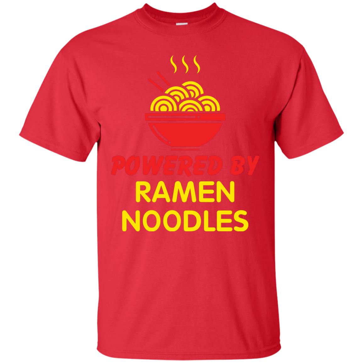Powered By Ramen Noodles Gift Shirt For Ramen Lover Red