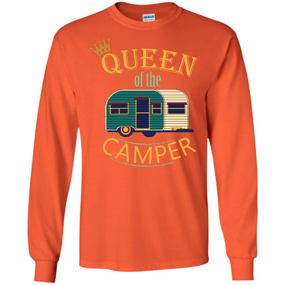 Queen Of The Camper Camping Lover Shirt Orange