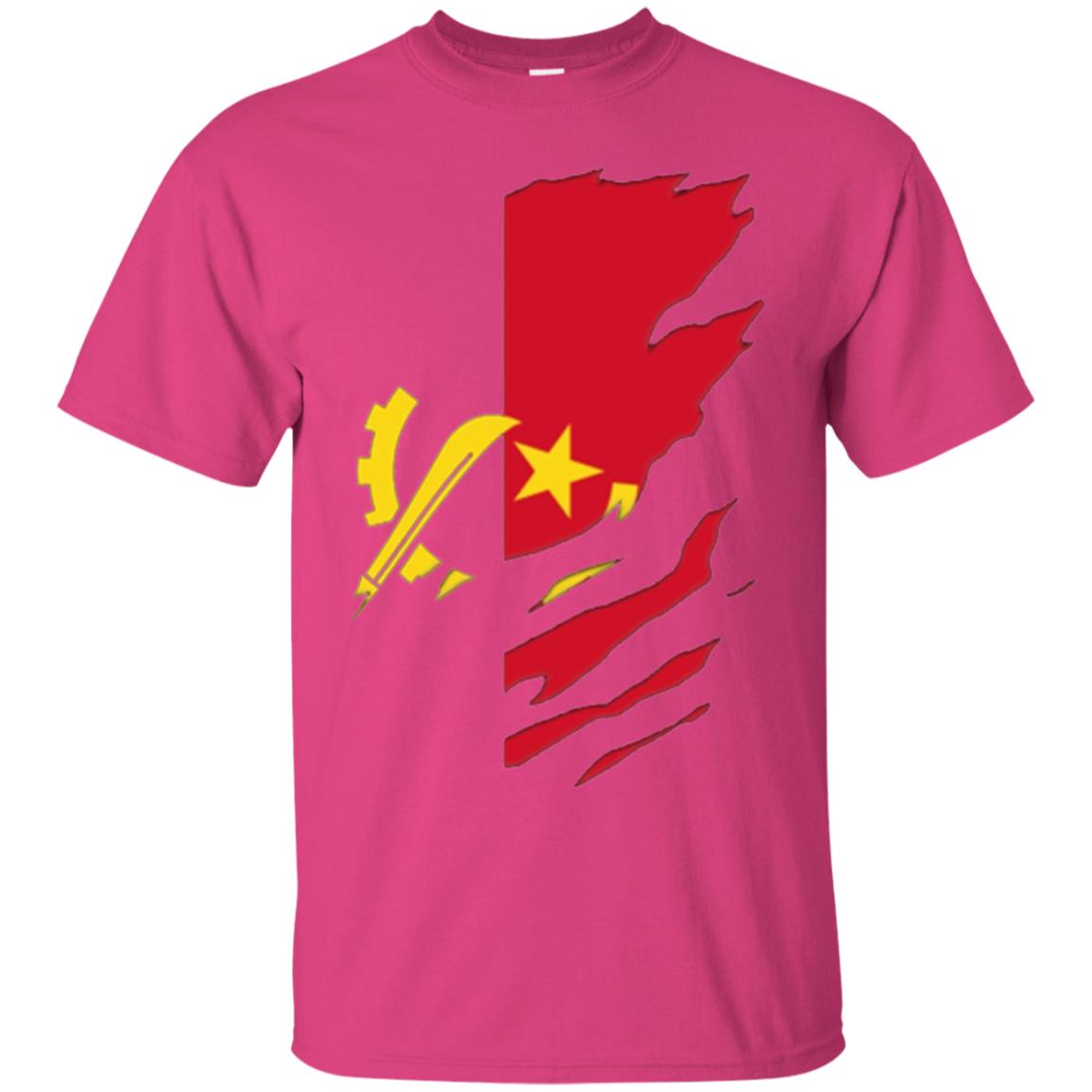 Super Angola Flag T-shirt Heliconia