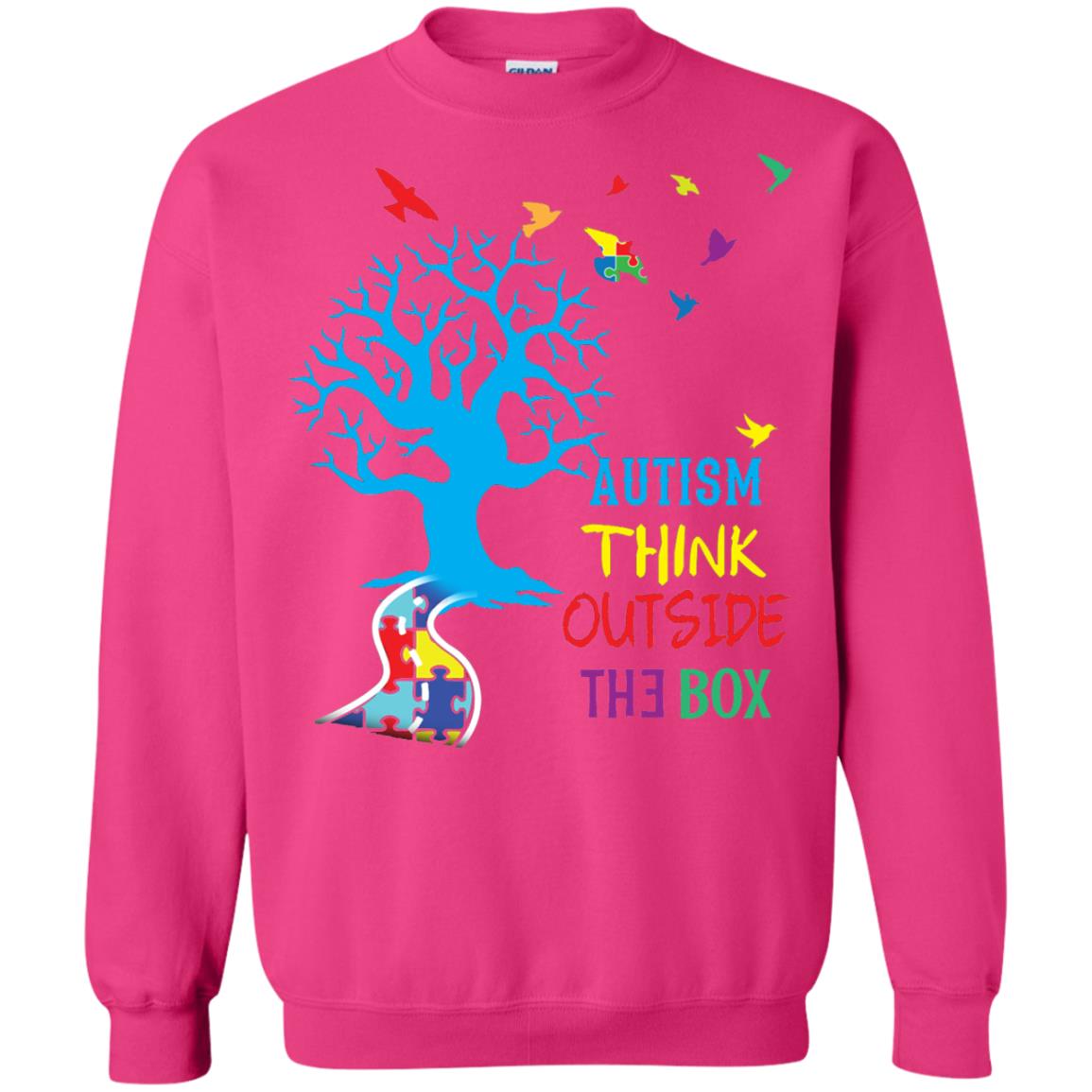 Autism Awareness T-shirt Autism Think Outside Heliconia