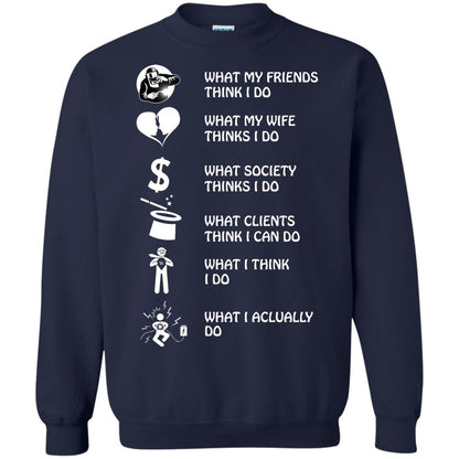 What My Friends Thinks I Do What My Wife Thinks I Do What Society Thinks I Do What Clients Thinks I Can Do What I Think I Do What I Actually Do Navy