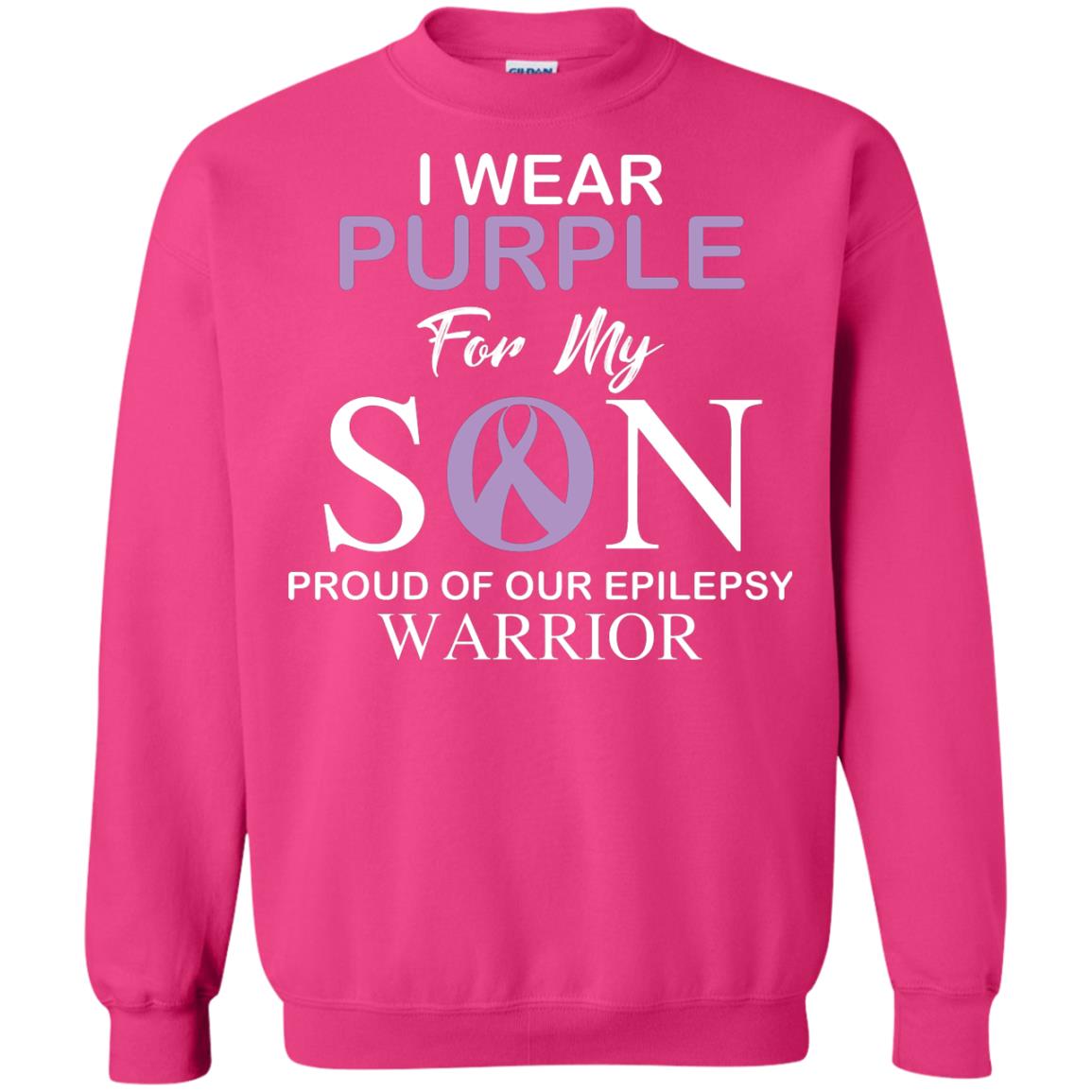 Epilepsy Warrior T-shirt I Wear Purple For My Son Proud Of Our Epilepsy Warrior Heliconia