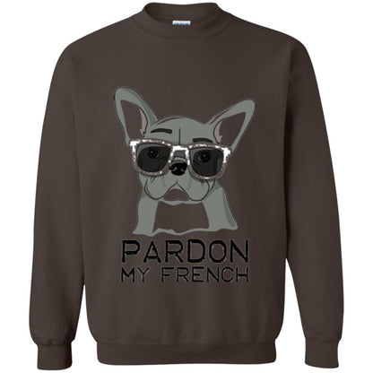 French Bulldog T-shirt Pardon My French T-shirt Dark Chocolate