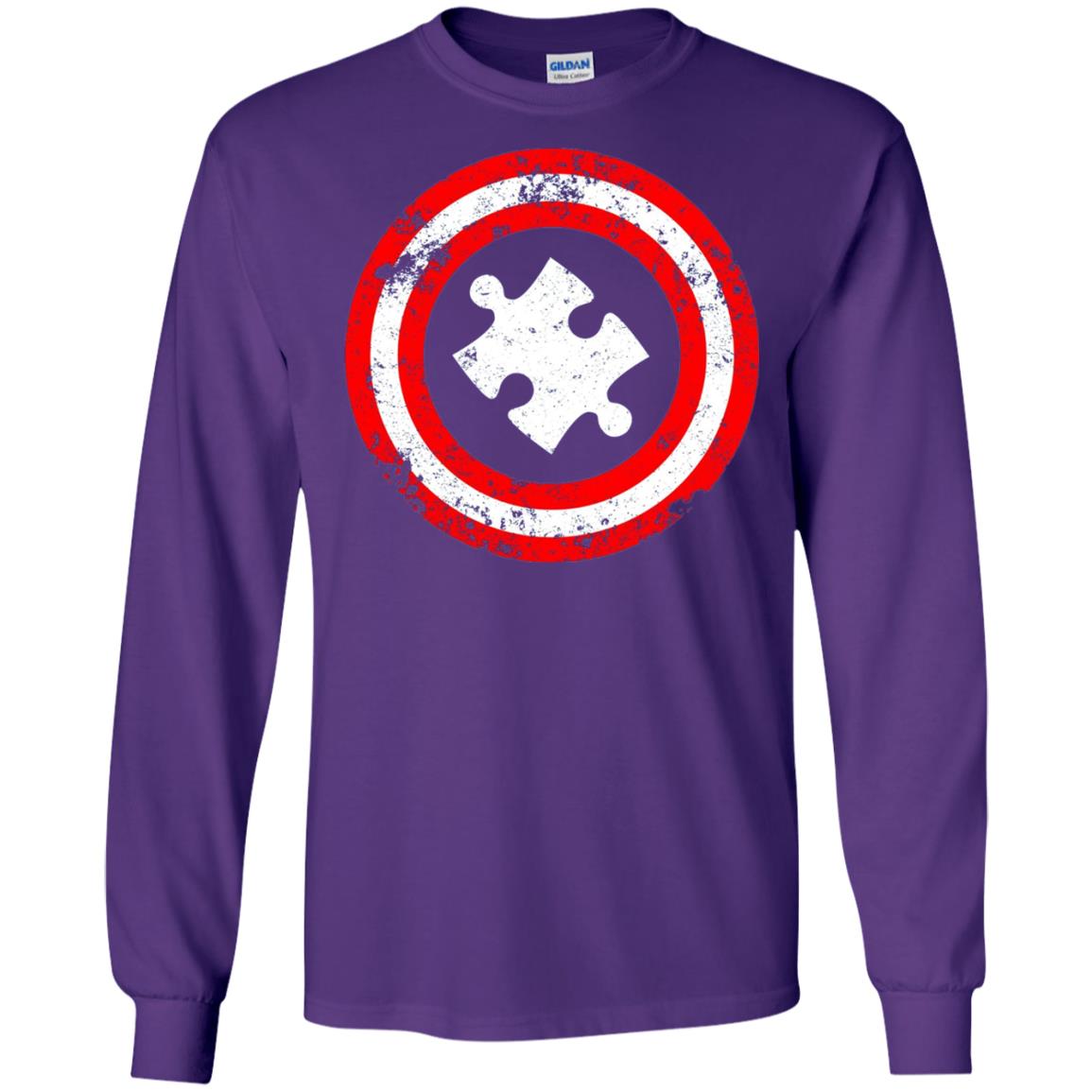 Captain Autism Superhero T-shirt Autism Awareness Purple