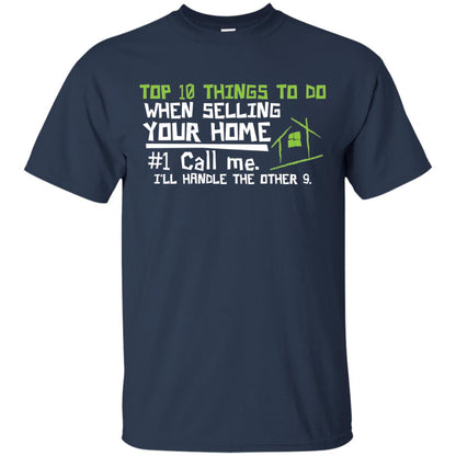 Top 10 Things To Do When Selling Your Home Funny Realtor T-shirt Navy
