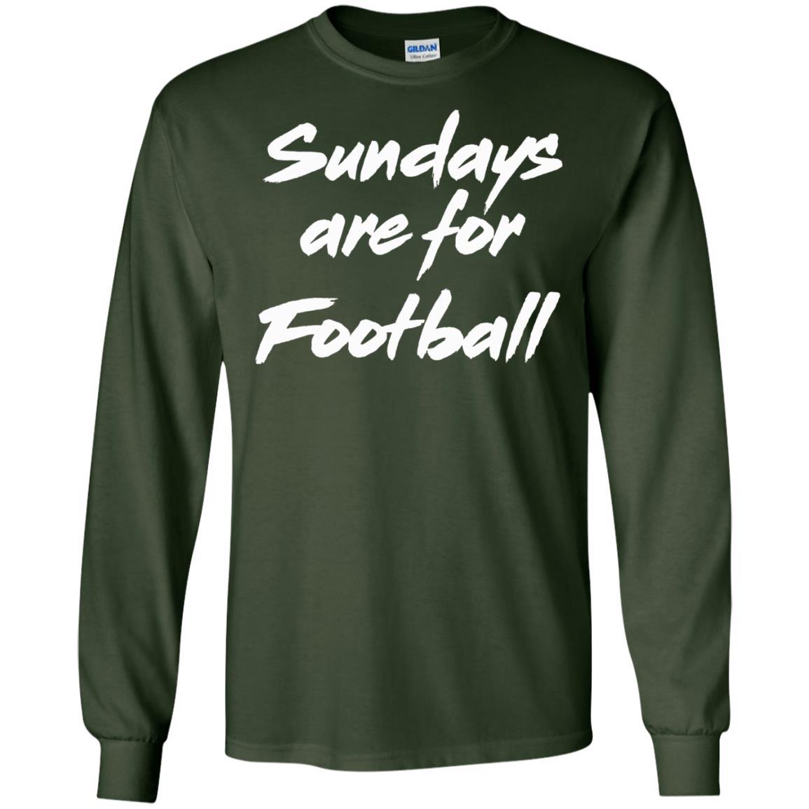 Football Lover T-shirt Sundays Are For Football Forest Green