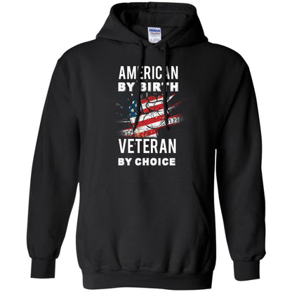 American By Birth Veteran By Choice Independence Day 4th July Shirt Black