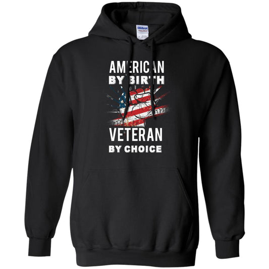 American By Birth Veteran By Choice Independence Day 4th July Shirt Black