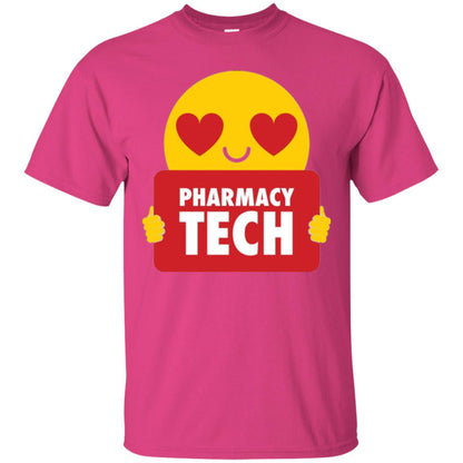 Pharmacy Tech T-shirt Heart Eye Emoji Heliconia
