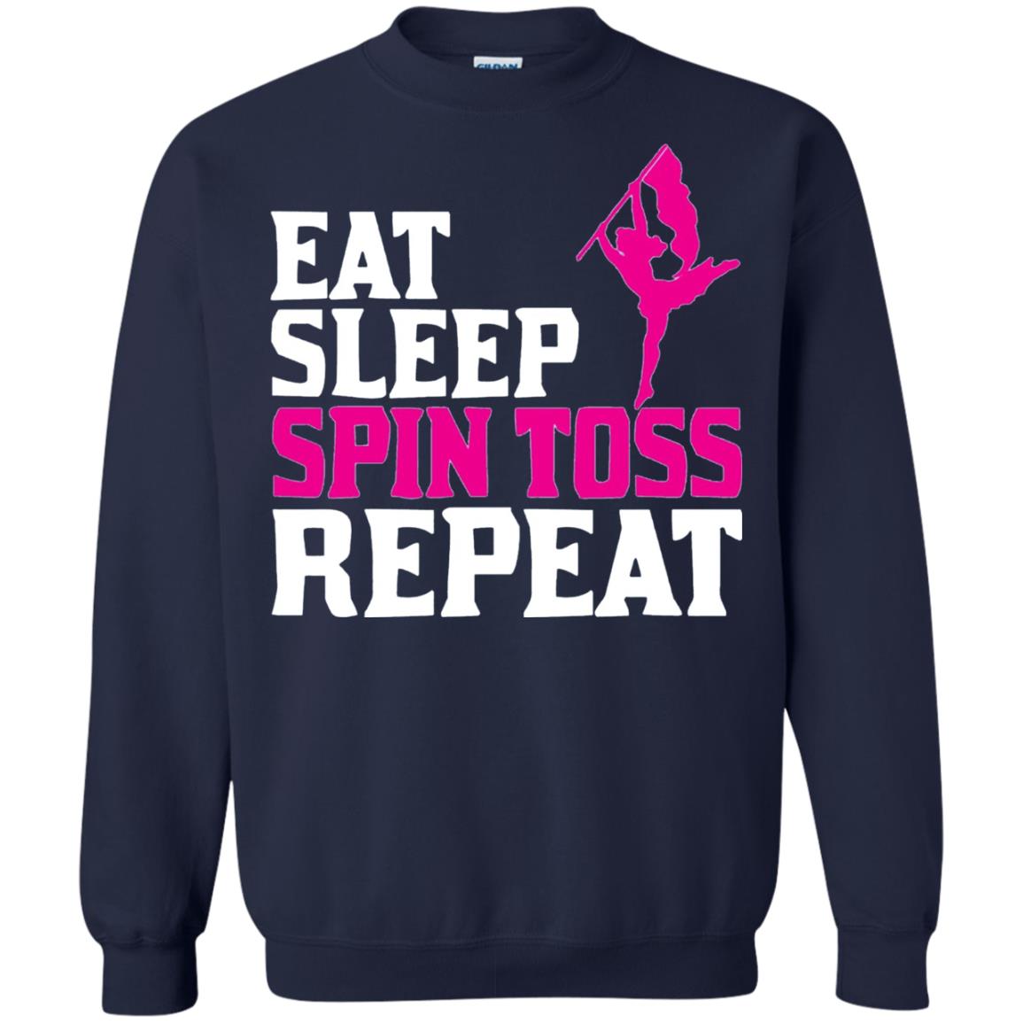 Eat Sleep Spin Toss Repeat Color Guard T-shirt Navy