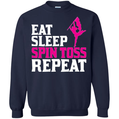 Eat Sleep Spin Toss Repeat Color Guard T-shirt Navy
