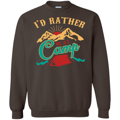 I'd Rather Be At Camp Camping Lovers Gift Shirt For Mens Of Womens Dark Chocolate