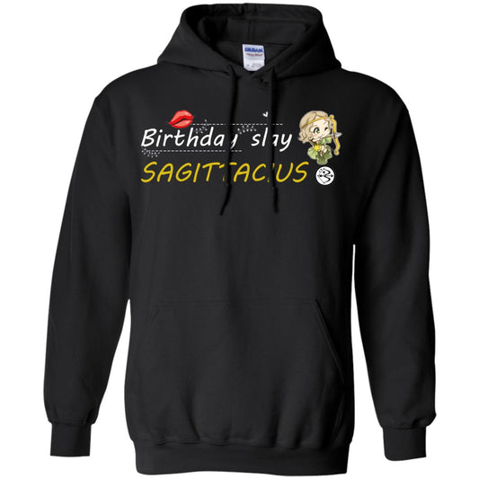 Cute Sagittarius Girl Birthday Lip Slay T-shirt Black