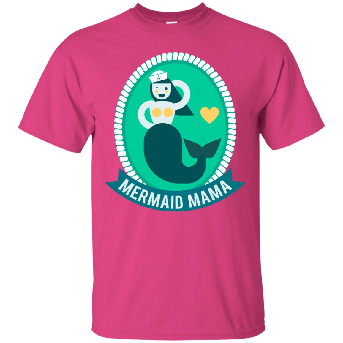Mermaid Mama Cool Shirt For Grandma Love Mermaid Heliconia