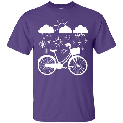 Bicycle All Weather Cyclist T-shirt For Bicycle Lover Purple