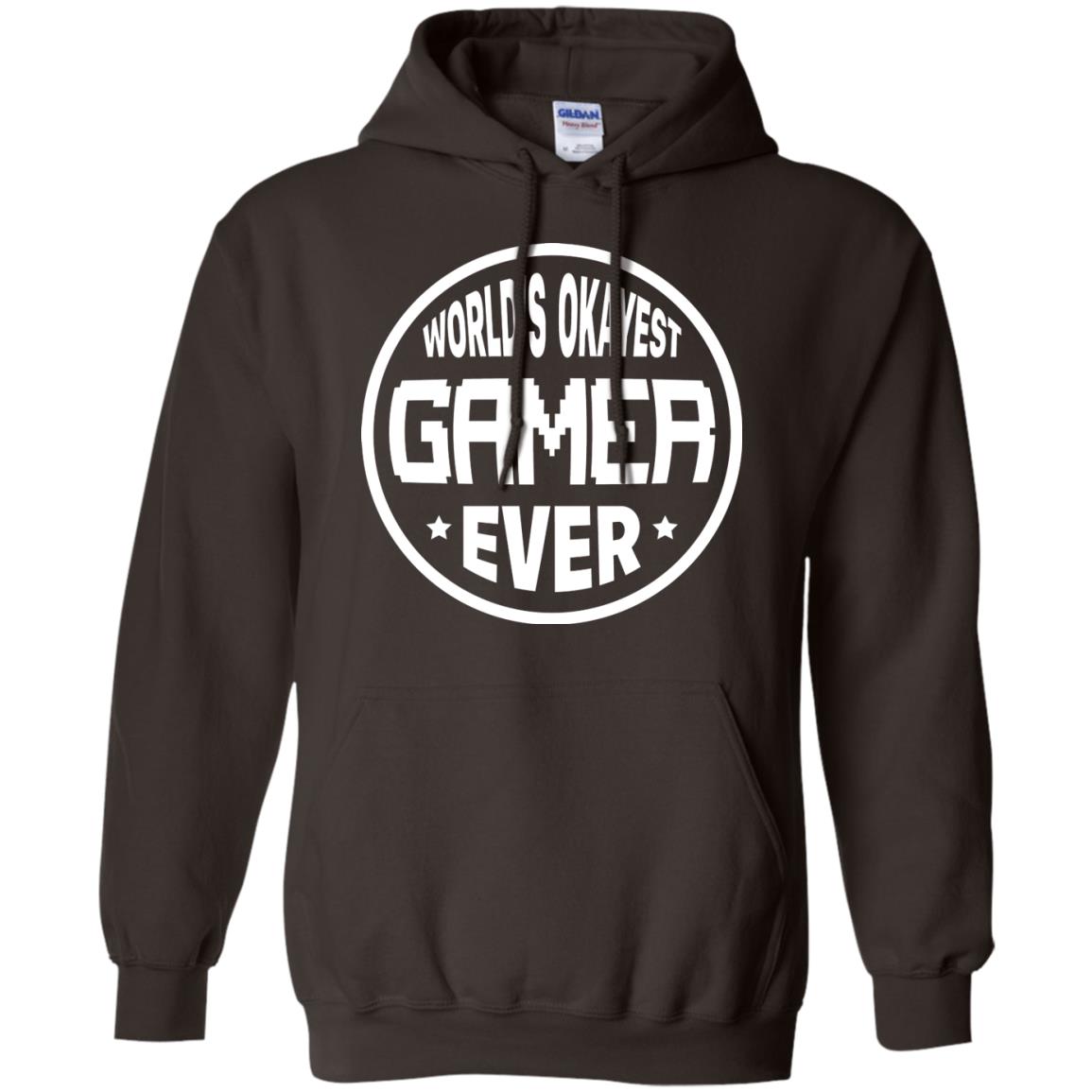 World’s Okayest Gamer Ever Best T-shirt For Gaming Lover Dark Chocolate