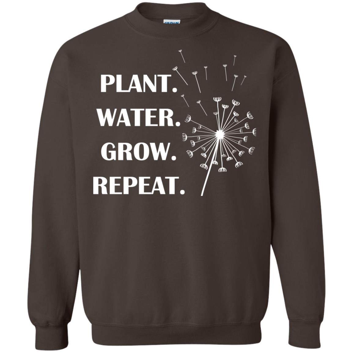 Plant Water Grow Repeat Gradener T-shirt Dark Chocolate
