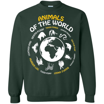 Rare Animals Of The World T-shirt Forest Green