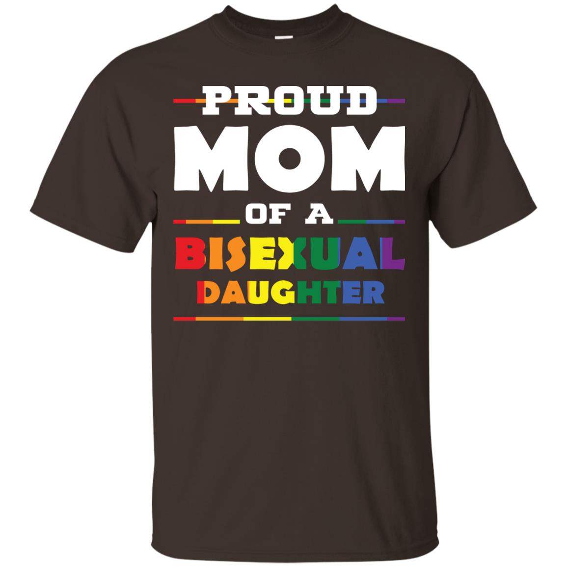 Proud Mom Of A Bisexual Daughter Mom Supports Bisexual Pride 2018 Shirt Dark Chocolate