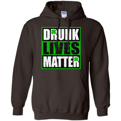 Vintage Drunk Lives Matter Saint Patrick_s Day T-shirt Dark Chocolate