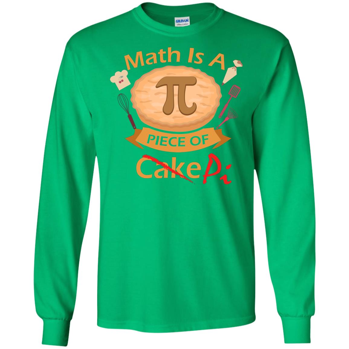 Math Is A Piece Of Pi Funny Pi Day T-shirt For Math Lover Irish Green