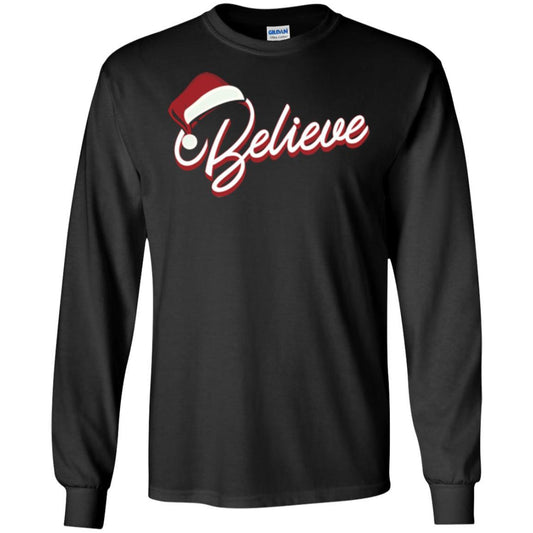 Christmas T-shirt Believe In Santa Claus Black