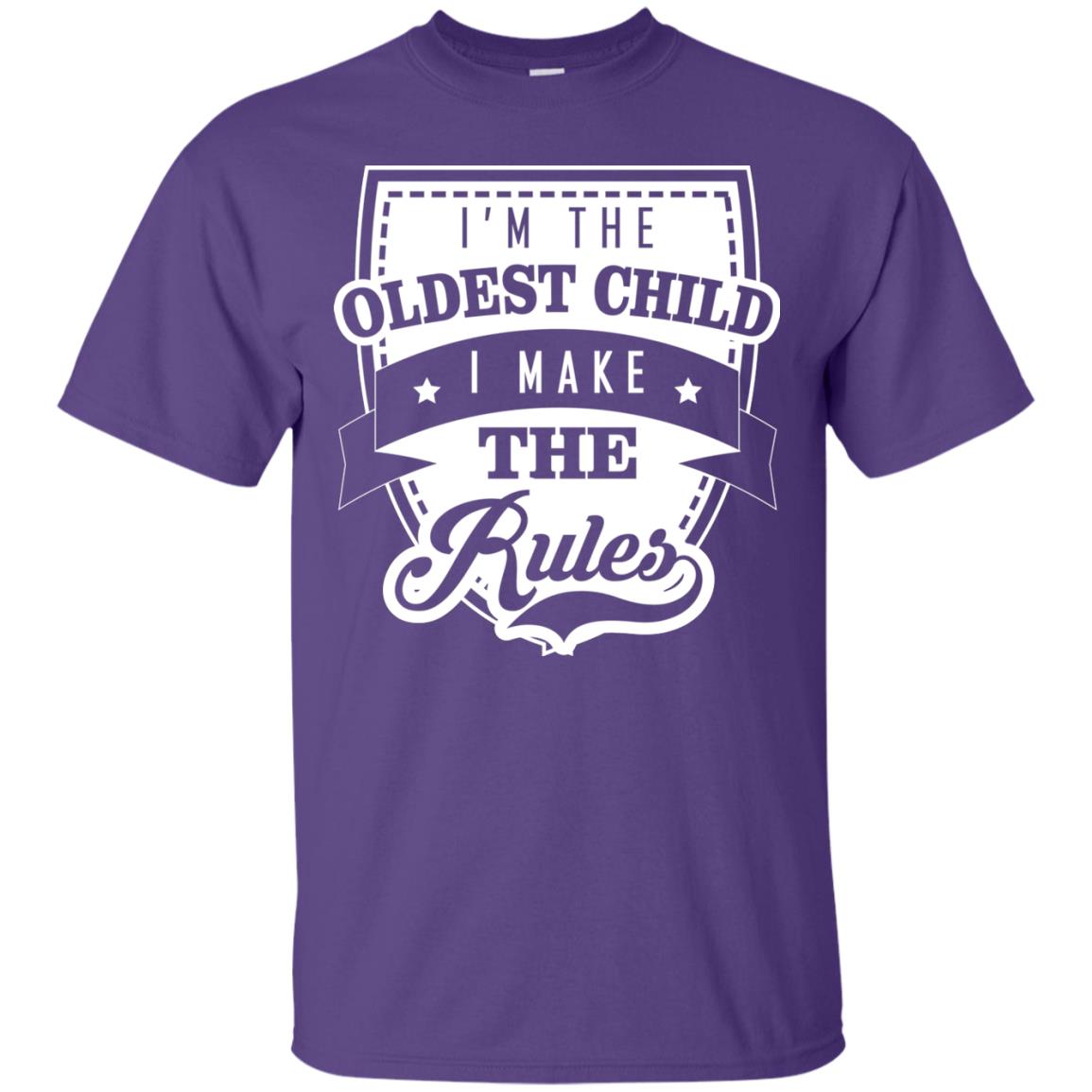 I'm The Oldest Child I Make The Rules Cool Family Shirt For Boys And Girls Purple