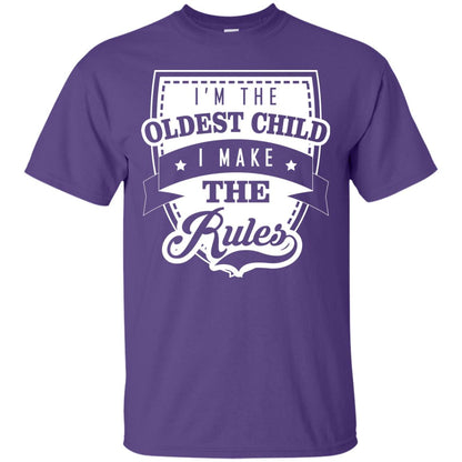 I'm The Oldest Child I Make The Rules Cool Family Shirt For Boys And Girls Purple