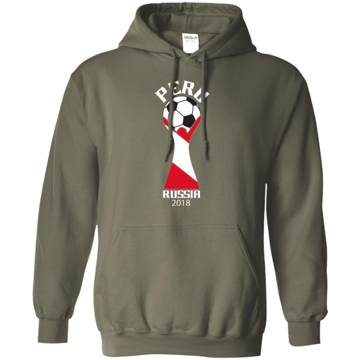 Football Lovers T-shirt Peru Russia 2108 Military Green