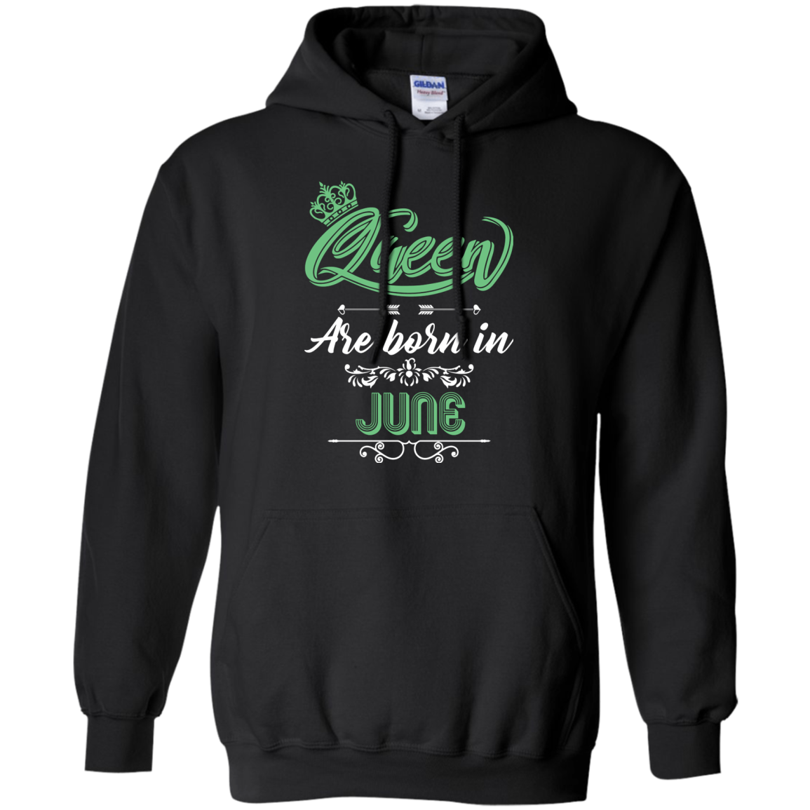 Brithday T-Shirt Queen Are Born In June Black