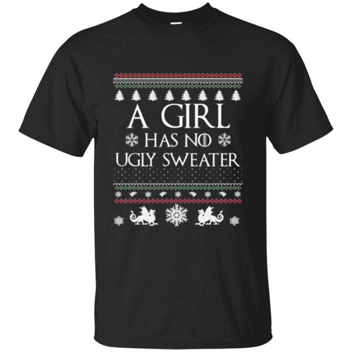 Christmas T-shirt Girl Has No Ugly Sweater Black