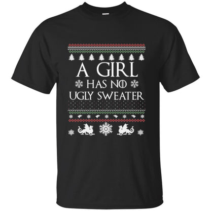 Christmas T-shirt Girl Has No Ugly Sweater Black