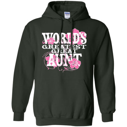Aunt T-shirt World_s Greatest Great Aunt Forest Green