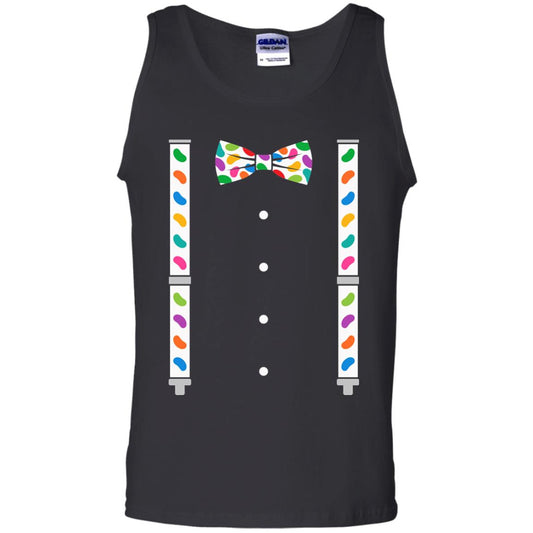 Easter Jelly Beans Bow Tie Suspenders T-shirt Black