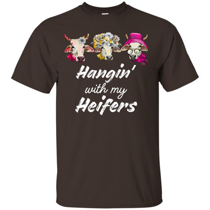 Hangin' With My Heifers Shirt Dark Chocolate